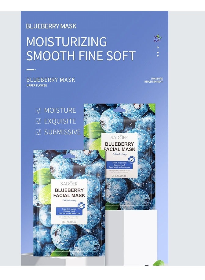 SADOER 4 Packs Moisturizing Faical Mask For Repair  Brighten Smooth Skin - Image 2
