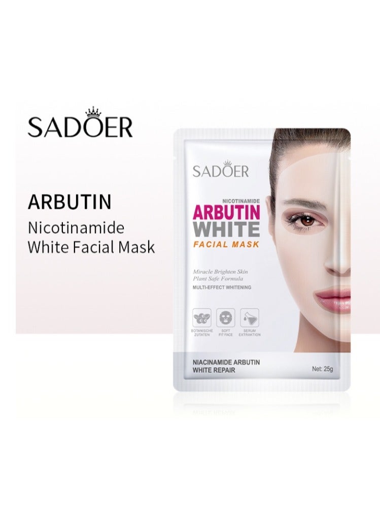 SADOER 4 Packs Moisturizing Faical Mask For Repair  Brighten Smooth Skin - Image 5