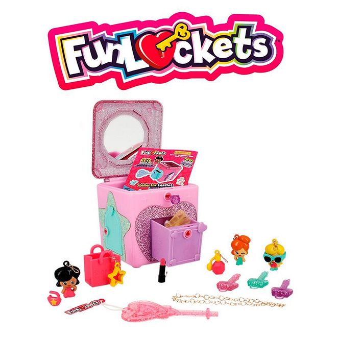 Funlockets Secret Jewelry Box, Imaginative Play, Durable, Versatile, 4 Years+, Pink - 22 Pieces - Image 4