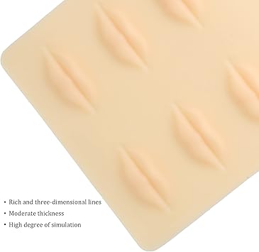 Sonew جلد مزيف للتدريب على وشم الشفاه الدائم 3D من المطاط الاحترافي للمبتدئين 85 × 57 بوصة - Image 4