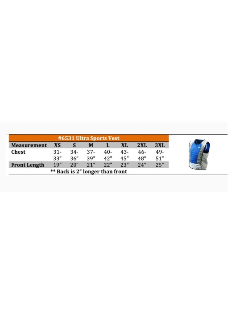 TECHNICHE Techniche 6531 Evaporative Cooling Ultra Sports Vest, Black silver  - Image 3