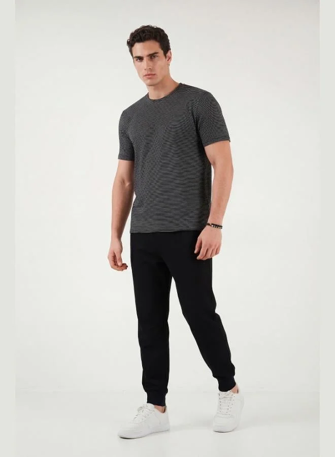 Buratti  Buratti Cotton Regular Fit Striped Crew Neck T-Shirt Men's T-SHIRT 5904030 for Men | Best Price UAE