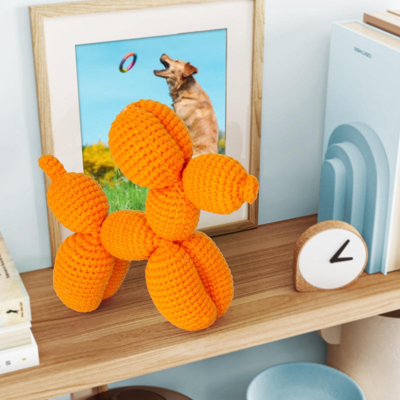 Crochetta Crochet Kit For Beginners  Crochet Kit W Step-By-Step Video Tutorials  Crochet Starter Kit Learn To Crochet Kits For Adults Kids Beginners  Vibrant Orange Balloon Dog (40%+ Yarn Content) - Image 5