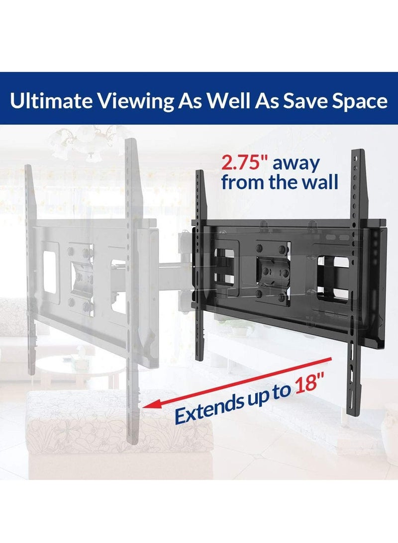 Curved Flat TV Wall Mount TV Bracket for 32-65 inch up to 132lbs VESA 600x400mm with Swivel Articulating Dual Arms, Full Motion TV Wall Mount - Image 5