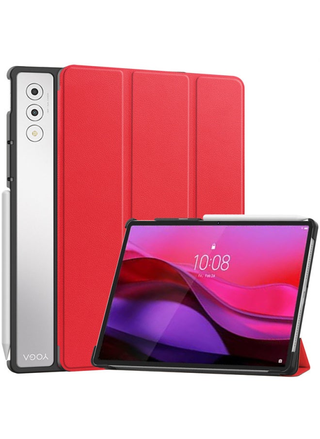 Generic Yoga Tab Plus Tri-fold Caster Protective Case For Lenovo YogaPro12.7 Tablet Protective Case-Color:Dark Green-Applicable Models:Lenovo Yoga Pro12.7 (tab Plus)  - Image 5