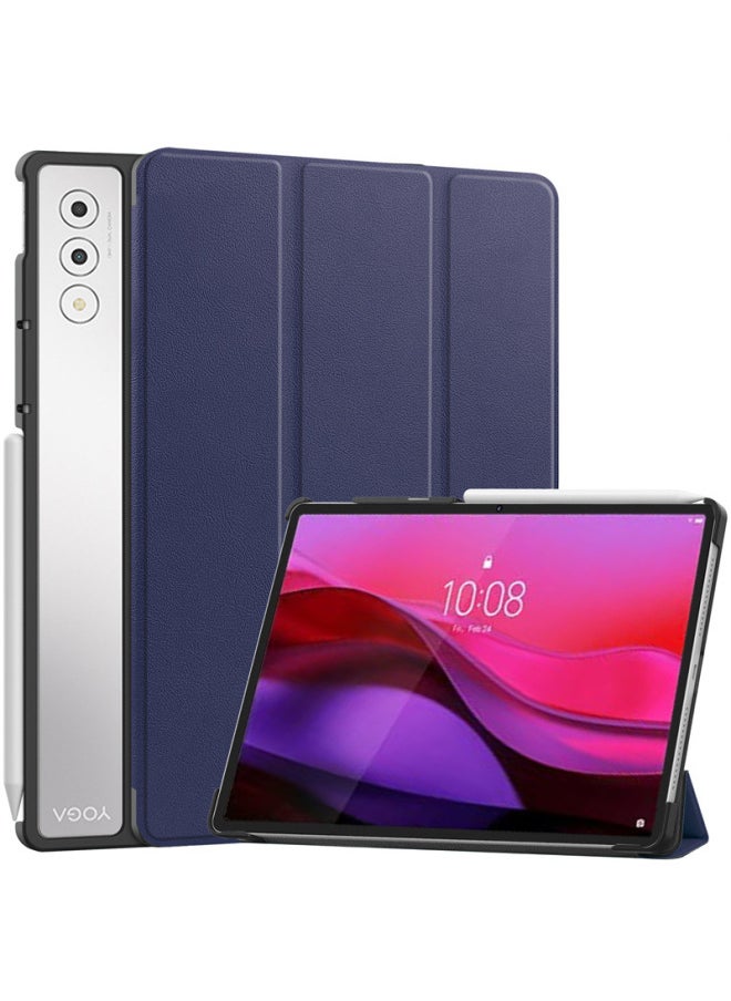 Generic Yoga Tab Plus Tri-fold Caster Protective Case For Lenovo YogaPro12.7 Tablet Protective Case-Color:Dark Green-Applicable Models:Lenovo Yoga Pro12.7 (tab Plus)  - Image 2