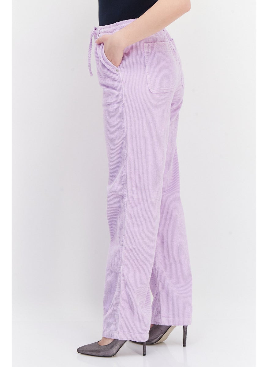 RIVER ISLAND Women Drawstring Wide Leg Pants, Light Purple  - Image 4