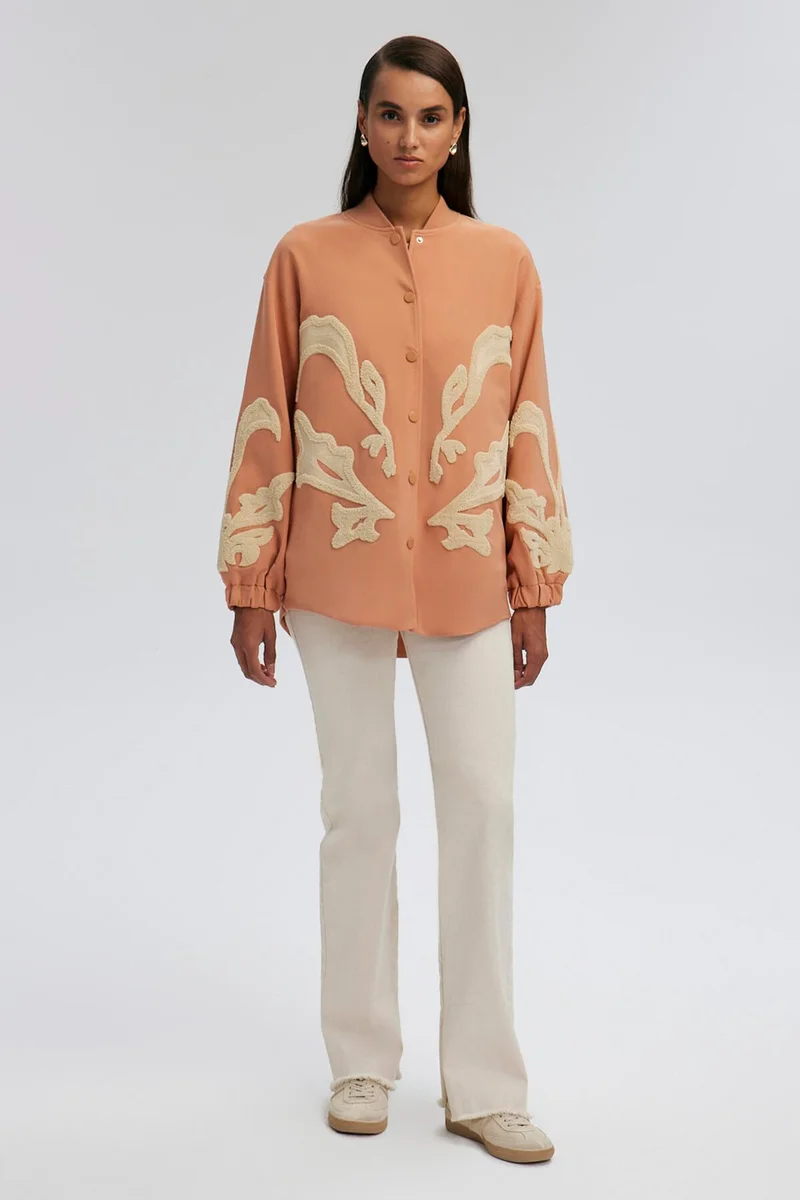 توتشي Embroidered Crepe Jacket