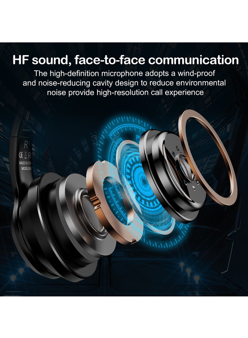 onikuma B90 Bluetooth Cat Ear Headphones For Kids Wireless & Wired Mode Foldable Headset With Mic RGB LED Light - Image 5