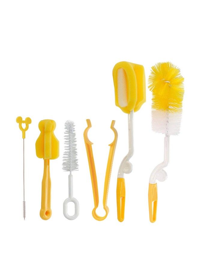 Adore مجموعة تنظيف زجاجات الحليب والحلمات والشفاطات متعددة الألوان (مجموعة فرش التنظيف) (مجموعة ووي فرش 6 في 1) - Image 1