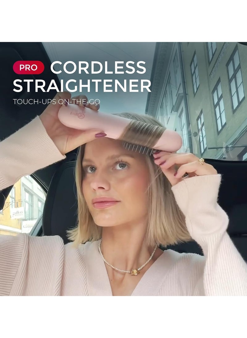 تايمو فرشاة تمليس الشعر اللاسلكية من تيمو بورتا برو، وضع الطاقة المزدوج، وردي - Image 2