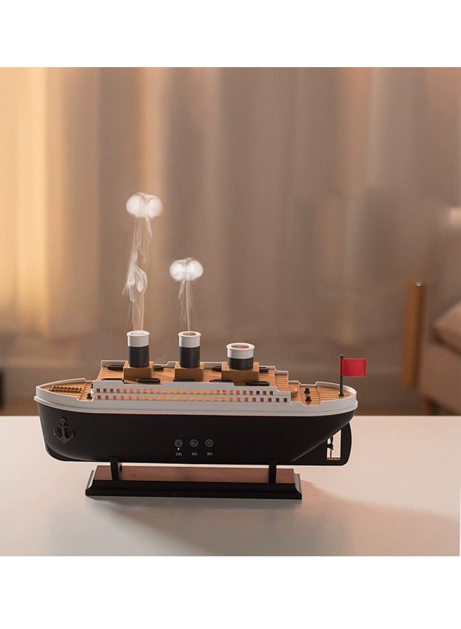 إيه تي إم مرطب هواء فاخر على شكل سفينة يعمل بالموجات فوق الصوتية وموزع للروائح - Image 4