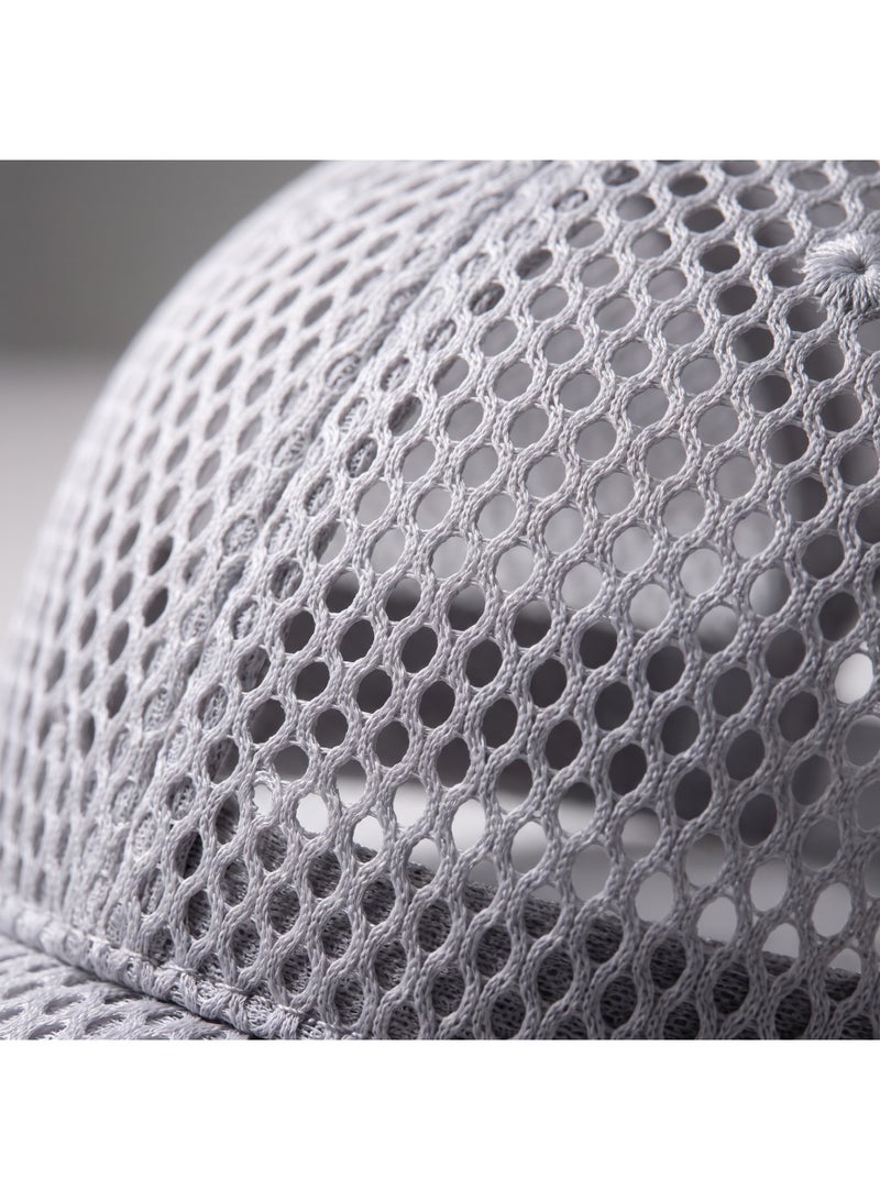 IceZone Breathable Mesh Baseball Cap, Adjustable, White/Light Grey - Image 4