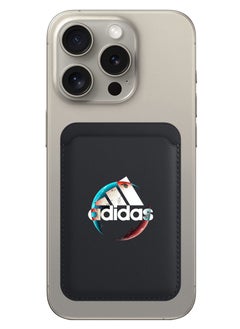 Magnetic Wallet, Compatible with MagSafe Wallet, for iPhone Wallet, for iPhone 16/15/14/13/12 Series, Not for iPhone 13/12 mini, 3 Card Holder, Vegan Leather, Black - stars-addidas