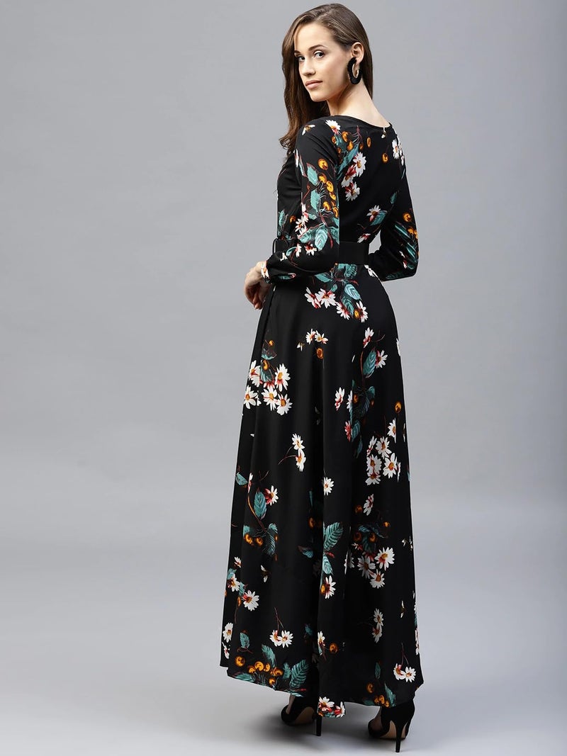 LACOSSI Women Dress| Dresses || Suitable for Summer |Every Occation .One Piece Dress for Women Long Dresses New Occation 2025 (in, Alpha, S, Regular, Standard, Riya Black) - Image 5