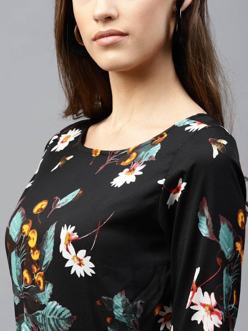 LACOSSI Women Dress| Dresses || Suitable for Summer |Every Occation .One Piece Dress for Women Long Dresses New Occation 2025 (in, Alpha, S, Regular, Standard, Riya Black) - Image 3