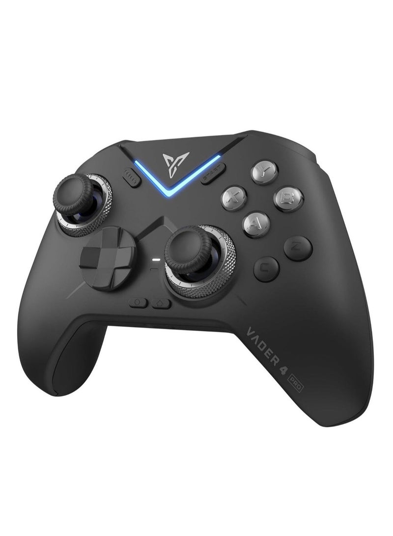 Flydigi Vader 4 Pro Wireless Controller for PC/Switch/Mobile (Not compatible with Xbox/PlayStation), Hall Effect Joysticks, Linear and Precision Control Buttons, 1000Hz Response Rate, 8 Programmable Buttons, ABXY Mechanical Buttons, Black - Image 1