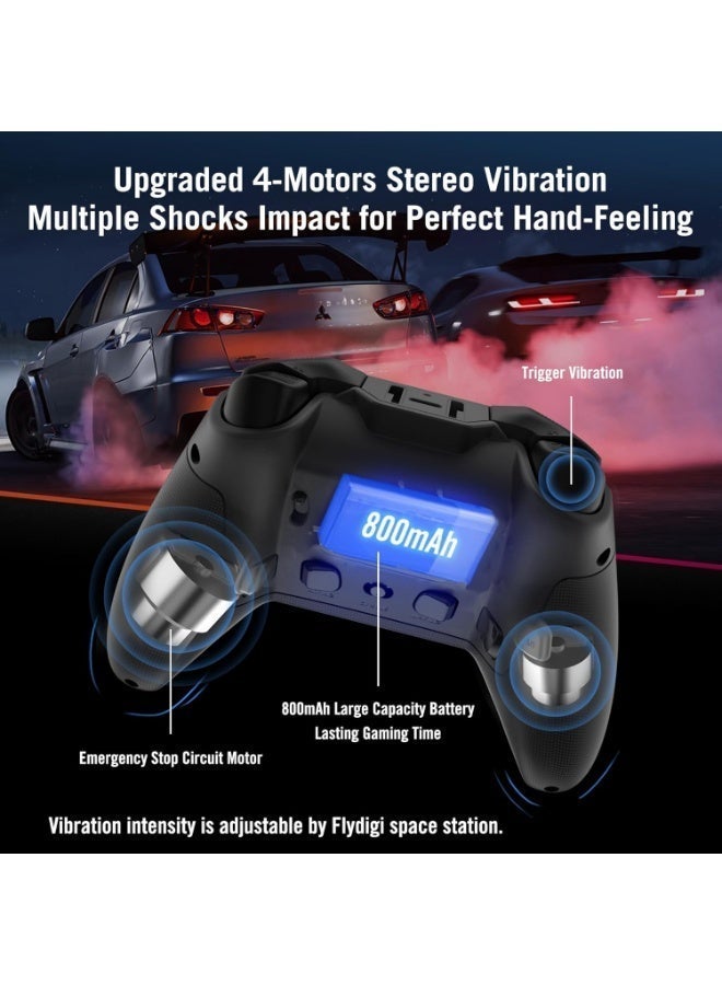 Flydigi Vader 4 Pro Wireless Controller for PC/Switch/Mobile (Not compatible with Xbox/PlayStation), Hall Effect Joysticks, Linear and Precision Control Buttons, 1000Hz Response Rate, 8 Programmable Buttons, ABXY Mechanical Buttons, Black - Image 4