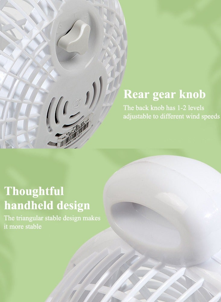 Loquat Cartoon electric fan summer small desktop portable desktop fan - Image 5