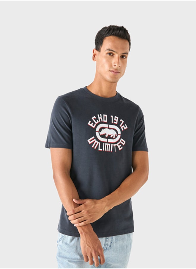 Ecko Unltd. تي شيرت مطبوع بياقة دائرية  - Image 1