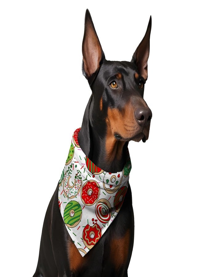 W Birthday Bandana for Dogs | This Stunning Gorgeous Design Dog Bandana Scarf is Perfect Styling Accessory for Dogs Large, Medium & Small. One Size Fits All. (Medium - Large, Donut White) - Image 3
