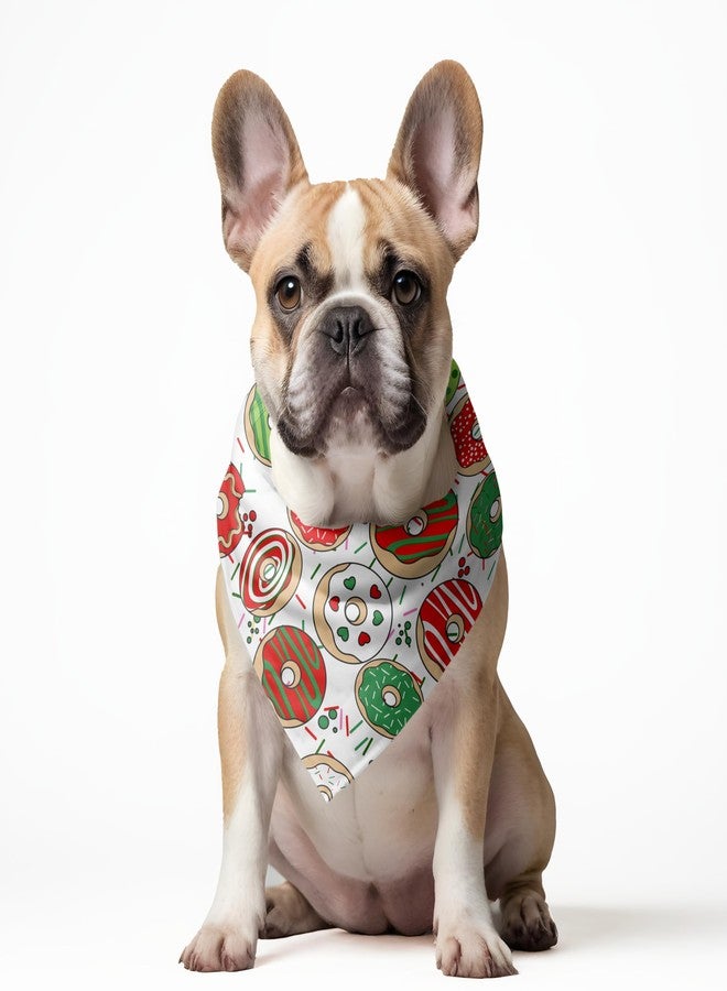 W Birthday Bandana for Dogs | This Stunning Gorgeous Design Dog Bandana Scarf is Perfect Styling Accessory for Dogs Large, Medium & Small. One Size Fits All. (Medium - Large, Donut White) - Image 2