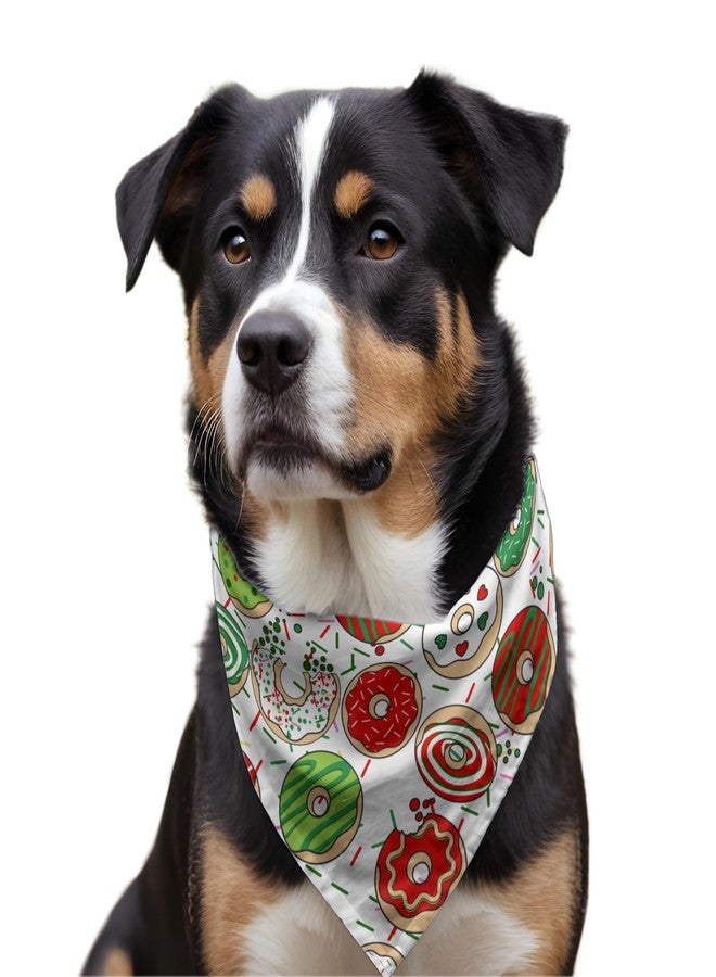 W Birthday Bandana for Dogs | This Stunning Gorgeous Design Dog Bandana Scarf is Perfect Styling Accessory for Dogs Large, Medium & Small. One Size Fits All. (Medium - Large, Donut White) - Image 4