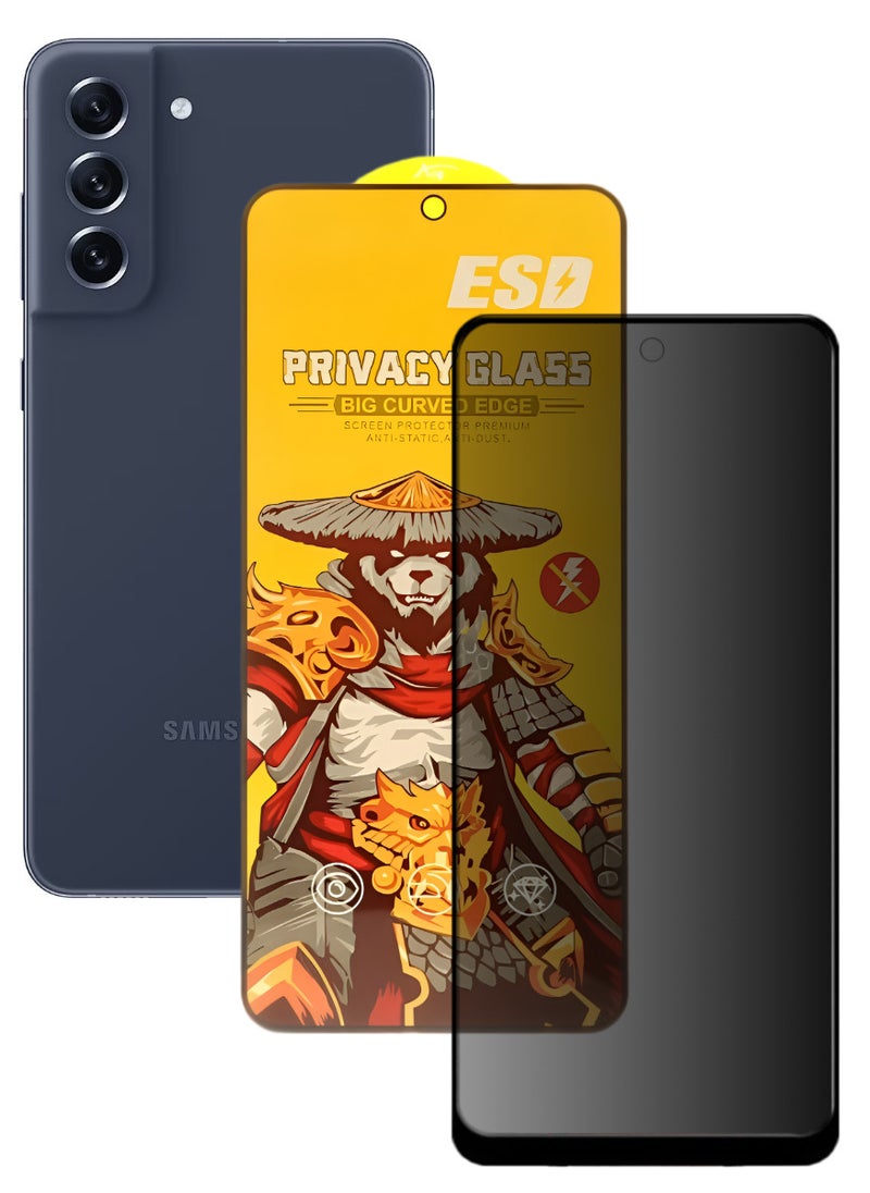ESD Tempered Dustproof Privacy Glass Screen Protector Compatible For Samsung Galaxy S21 FE - Image 1