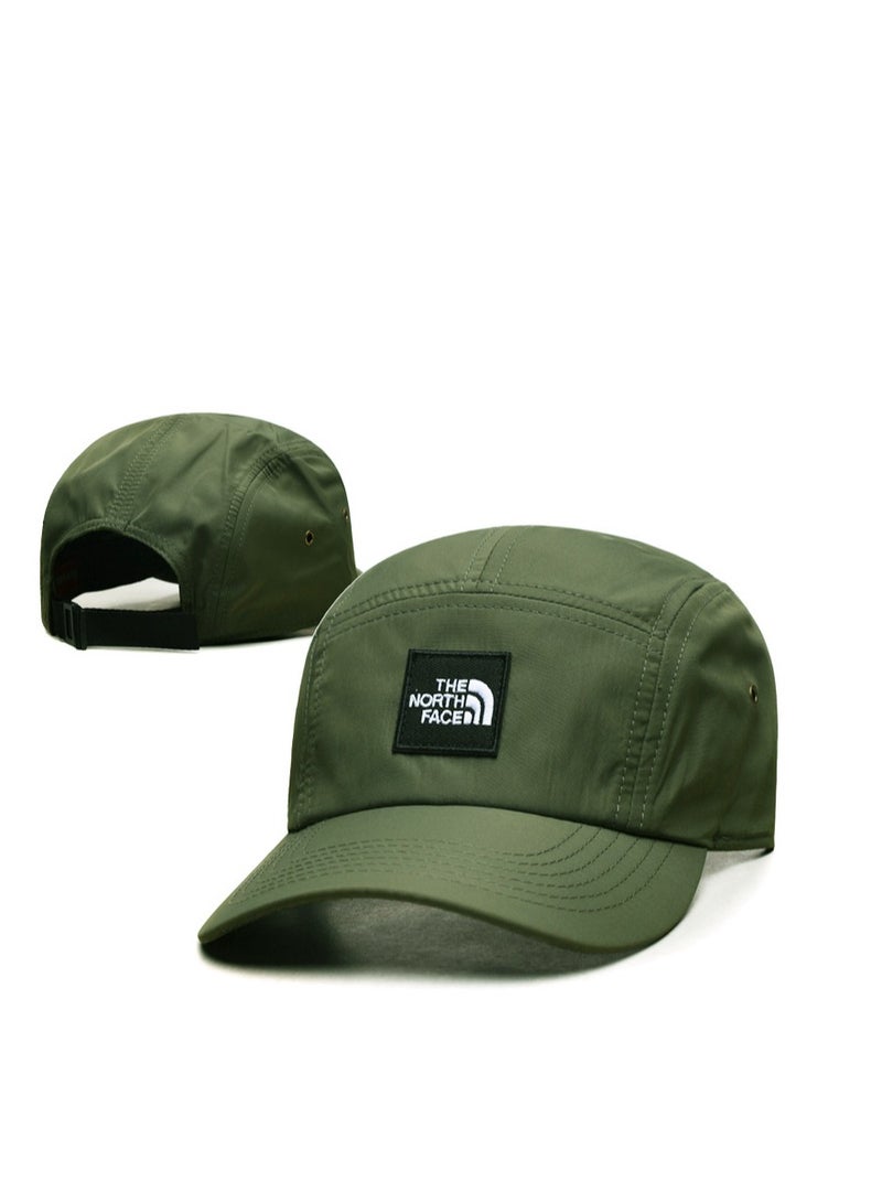 The North Face Olive Green Five - Panel Cap with Logo Patch