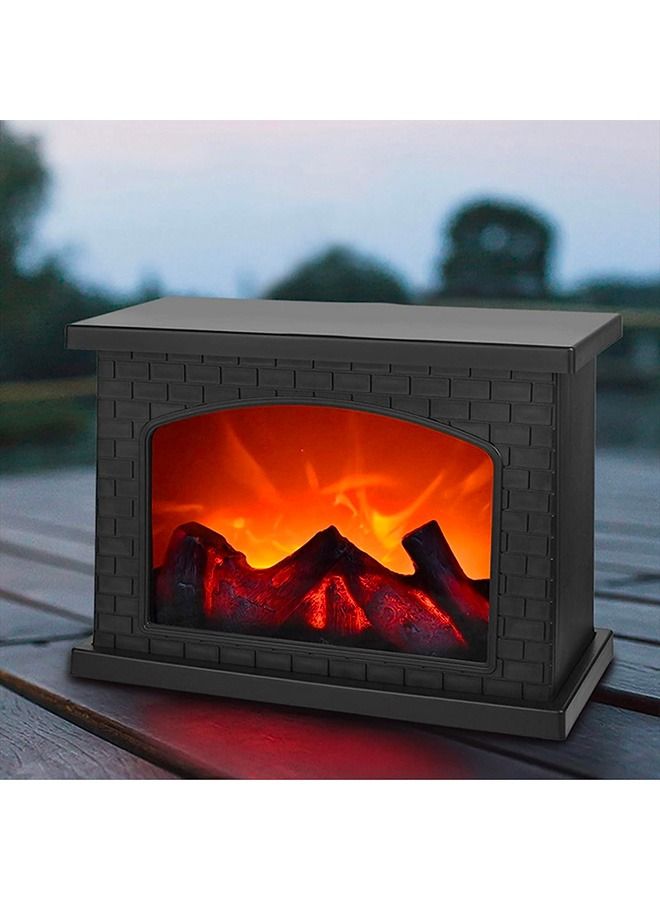 BLUE CORAL مصباح شعلة LED محاكاة شعلة الموقد ضوء ليلي بدون لهب يعمل بالبطارية USB ديكور فناء غرفة المعيشة  - Image 1