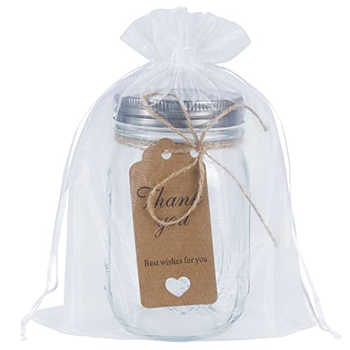 HRX Package 100pcs Sheer Organza Bags White, 6 x 9 inches Christmas Wedding Shower Party Favors Gift Drawstring Bags Large Mesh Jewelry Pouches - Image 5