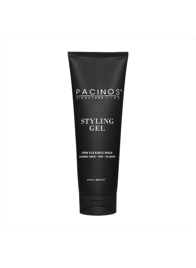 Pacinos - Styling Gel - Medium Shine All Day Hold, Conditions and Moisturizes Hair while Adding Volume and Texture, No Dry Flakes or Residue, All Hair Types, 8 fl. oz. - Image 1