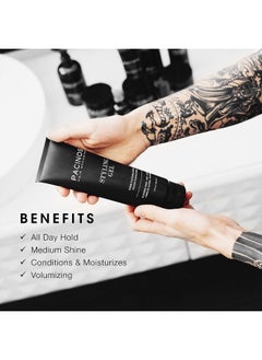 Pacinos Styling Gel - Medium Shine All Day Hold, Conditions and Moisturizes Hair while Adding Volume and Texture, No Dry Flakes or Residue, All Hair Types, 8 fl. oz.  - Image 2