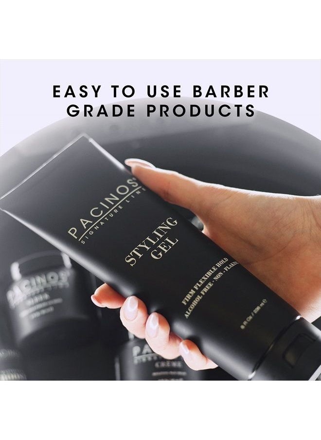 Pacinos - Styling Gel - Medium Shine All Day Hold, Conditions and Moisturizes Hair while Adding Volume and Texture, No Dry Flakes or Residue, All Hair Types, 8 fl. oz. - Image 1
