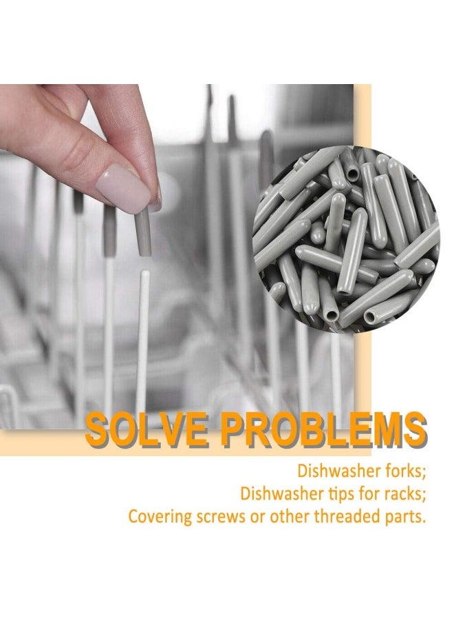 Generic - Cenipar Dishwasher Rack Tine Prong Repair End Cover Caps 100Pieces Anti Slip 1 Inch Round Tips - Image 1