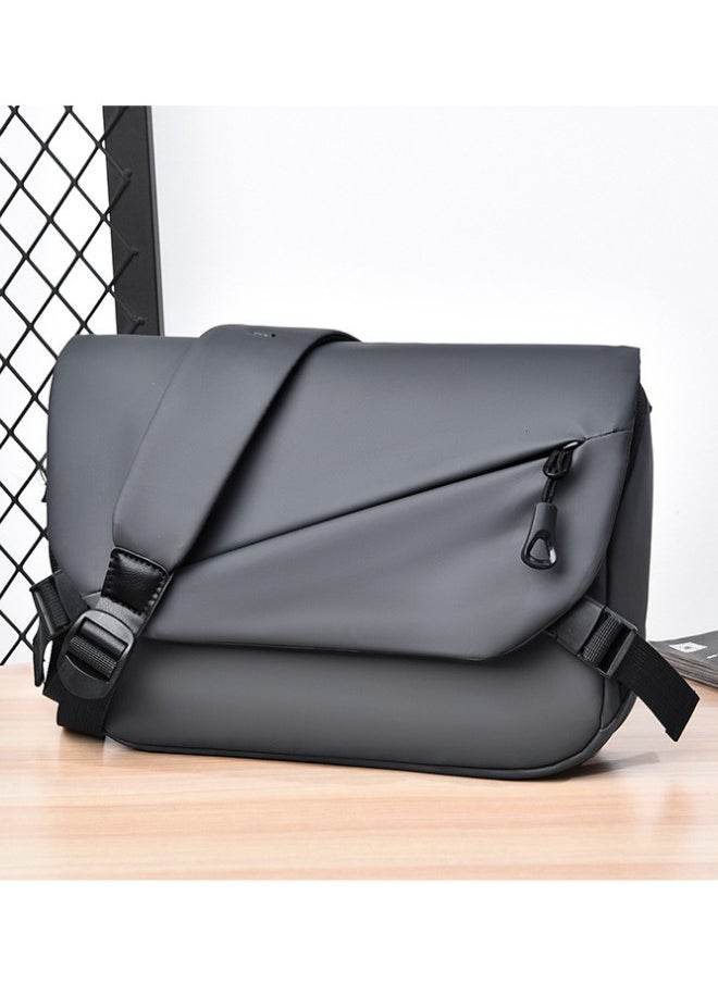 WAOKN - Men's Outdoor Shoulder Bag, Boys Large Capacity Waterproof Crossbody Bag Messenger Bag, Outdoor Leisure Handbag Carrying Bag for College Students and Teens (Grey) - Image 1
