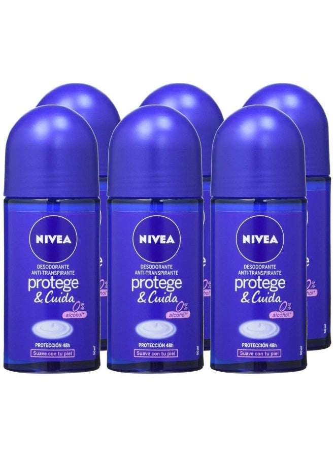 Nivea نيفيا رول أون حماية ورعاية 50 مل عبوة من 6 - Image 1