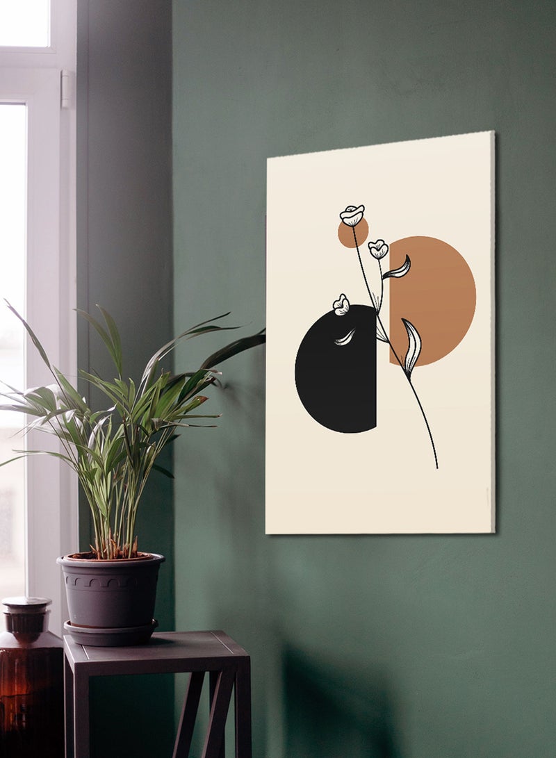 LOWHA Canvas Wall Art Stretched Over Wooden Frame with Flowers Abstract Painting - Image 3