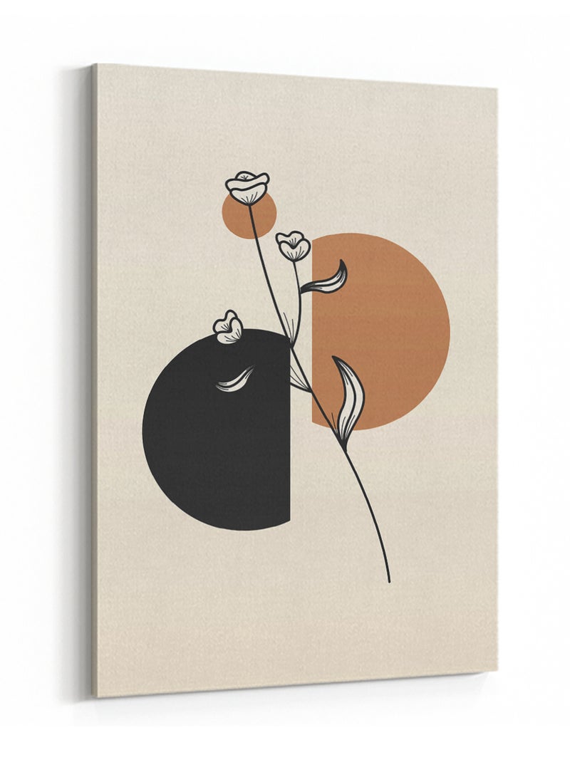 LOWHA Canvas Wall Art Stretched Over Wooden Frame with Flowers Abstract Painting - Image 4