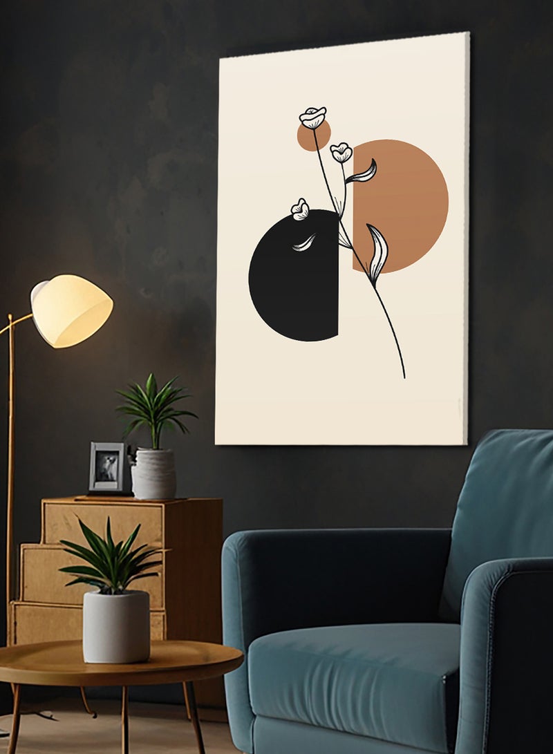 LOWHA Canvas Wall Art Stretched Over Wooden Frame with Flowers Abstract Painting - Image 2