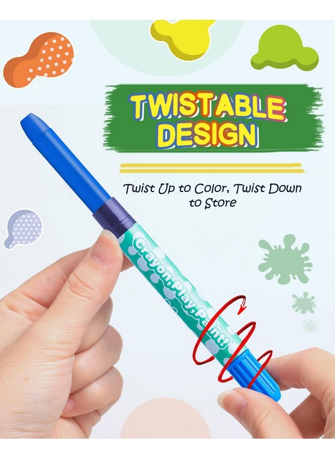 Lictin Face Painting Kits- 12 Colors Twistable Face Paint Crayons, Water Based Face Paint Marker Sticks For Pride Day, Halloween, Christmas, Face Makeup Rainbow Crayons Body Paints Sticks  - Image 3