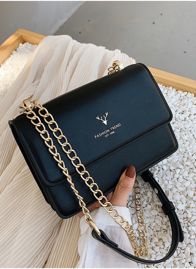 WAOKN - Women's Fashionable Korean Version Shoulder Bag, Ladies Minimalist Design Crossbody Bag Sling Bag Side Bag, Chain Small Square Bag Gift Bag for College Students and Teenagers - Image 1