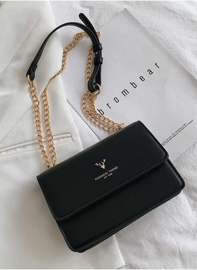 WAOKN - Women's Fashionable Korean Version Shoulder Bag, Ladies Minimalist Design Crossbody Bag Sling Bag Side Bag, Chain Small Square Bag Gift Bag for College Students and Teenagers - Image 1