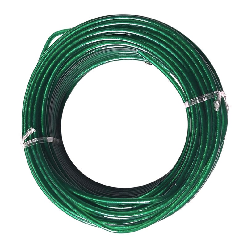 Blumfye PVC Coated Heavy Duty GI Wire Rope for Drying ClothesClothesline Length 15 Meter 50 Feet Multicolour Pack of 1 - Image 1