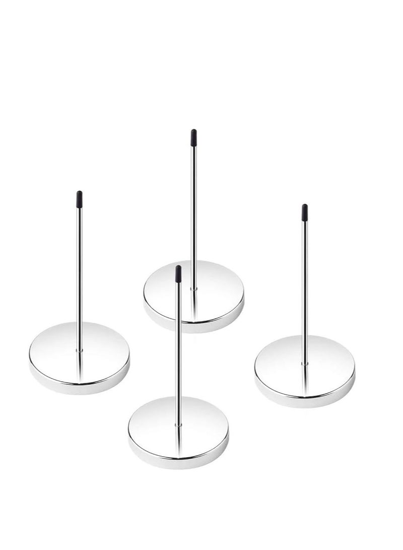 Generic Stainless Steel 140mm / 5.5inch Straight Rod Paper Pack of 4 Memo Receipt Holder Bill Fork Spike Stick Desk Straight Rod 5.5 Inch Long for Bill Fork Stick and Paper Memo Holder Spike  - Image 1