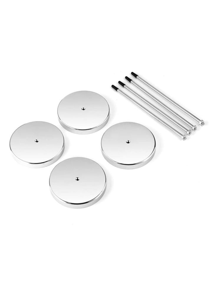 Generic Stainless Steel 140mm / 5.5inch Straight Rod Paper Pack of 4 Memo Receipt Holder Bill Fork Spike Stick Desk Straight Rod 5.5 Inch Long for Bill Fork Stick and Paper Memo Holder Spike  - Image 3