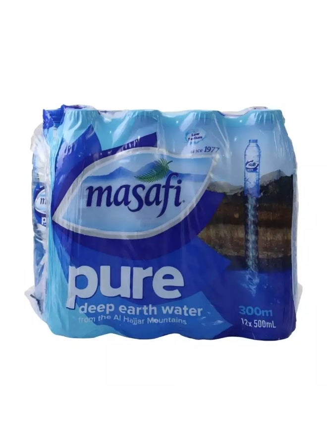 Masafi Pure Deep Earth Water, Low Sodium Drinking Water- 12X500ml (Delivery In Dubai Only) - Image 1