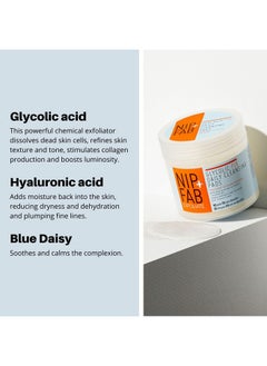 NIP+FAB Nip + Fab Glycolic Acid Fix Daily Cleansing Pads for Face with Hyaluronic Acid, Witch Hazel, Exfoliating Resurfacing AHA Facial Cleanser for Exfoliation Even Skin Tone Brighten Skin, 60 Pads  - Image 5
