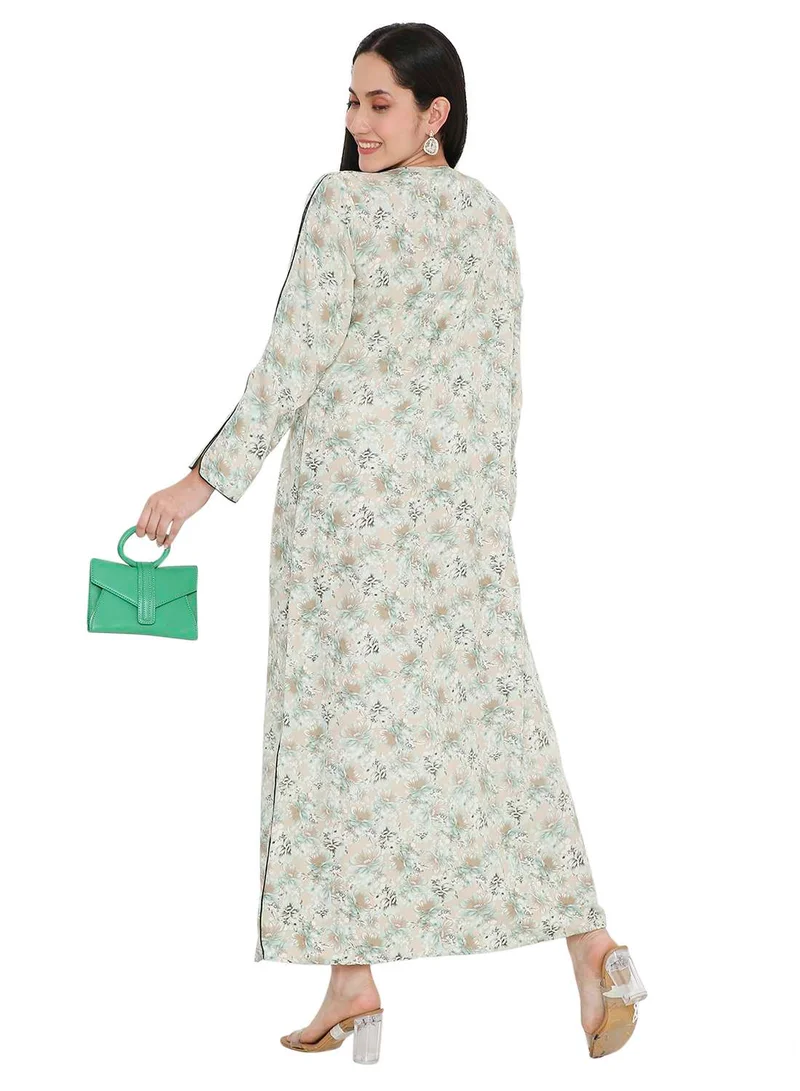 هانا آند سارا MULTICOLOUR PRINTED UNIQUE STYLED ARABIC KAFTAN FARASHA JALABIYA DRESSES