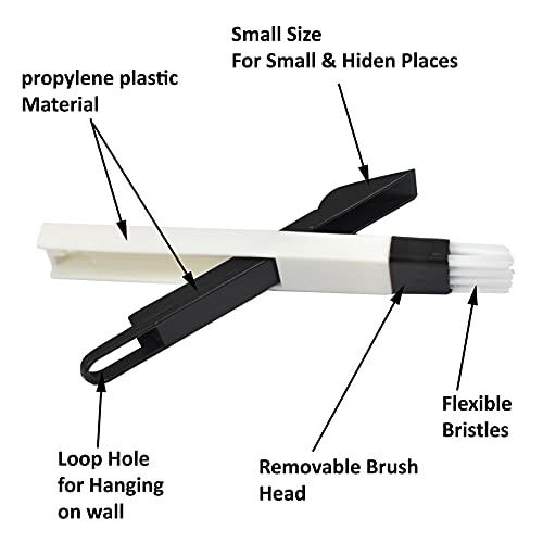 Homfine Mini Dustpan with Brush for Edges Corner Window Cleaning, Small Space Cleaning Home, Office, Kitchen, Car Dashboard, Appliances (Plastic) (2) - Image 2